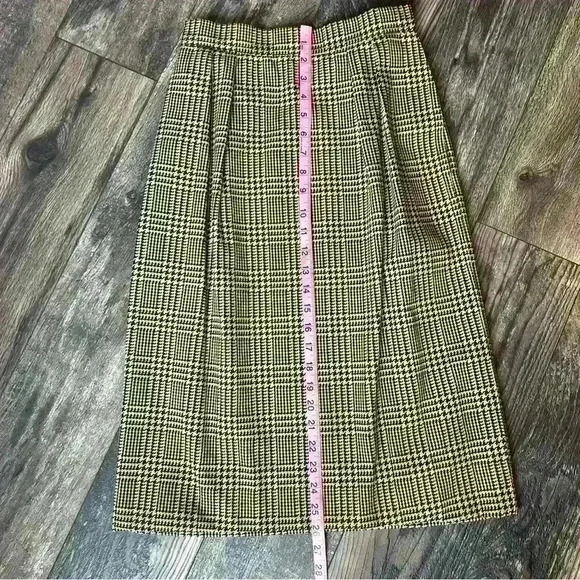 Vintage Houndstooth Ultra Suede Bill Blass Blassport Skirt Size 6 - Picture 5 of 7